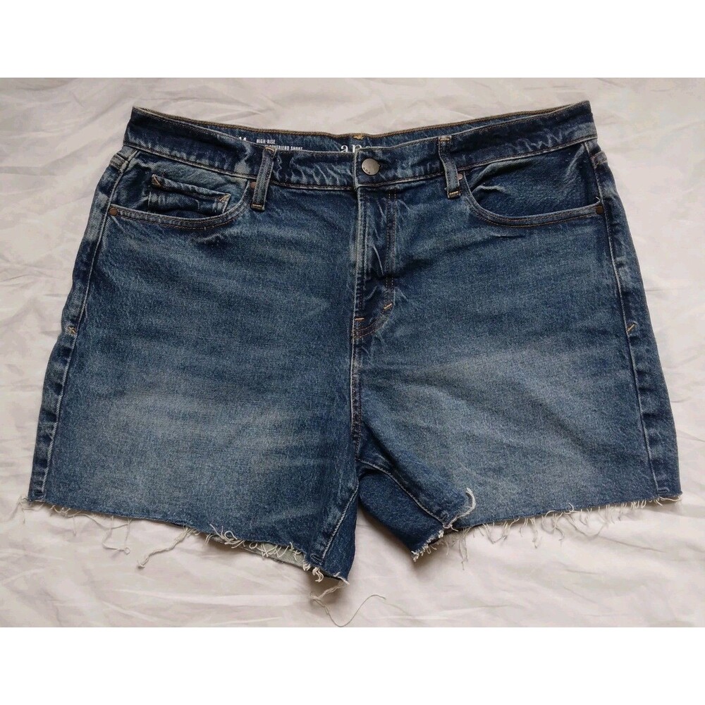 a.n.a. High-Rise Denim Boyfriend Short 5” Inseam Cutoff Jean Shorts Womens 14